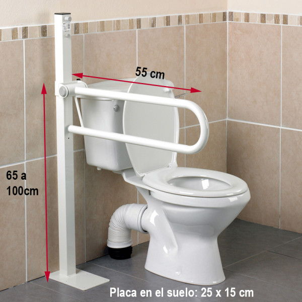 Ref. AD502LUX Barra de baño abatible sobre mastil. foto 1