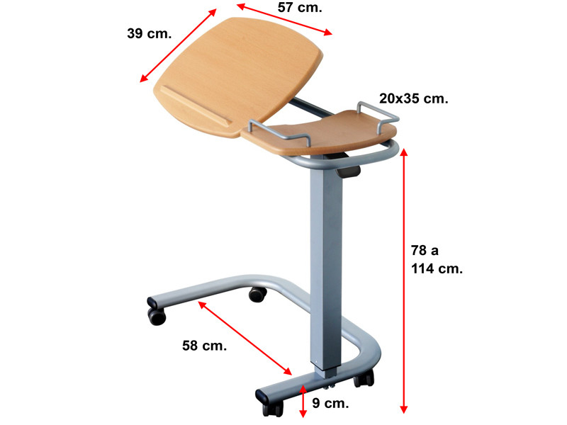 Ref. AD687 Mesita auxiliar doble tablero. Foto 6