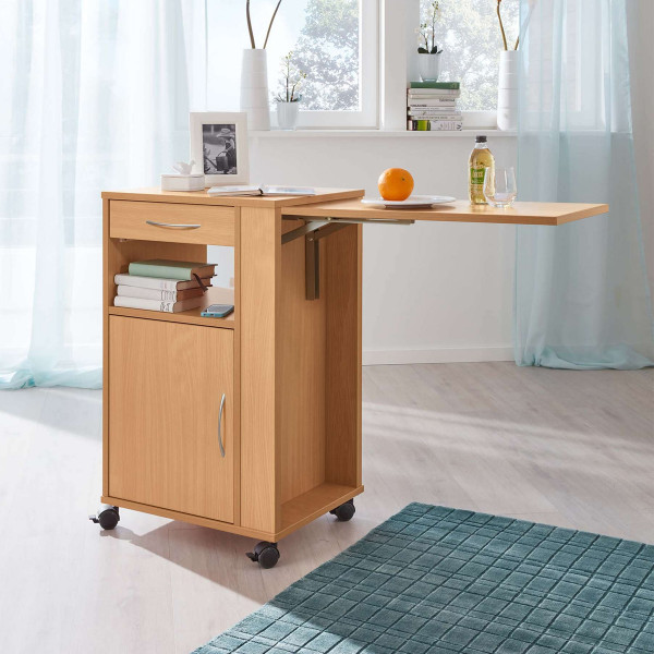 Ref. AD979 Mesita Stella con armario, cajón y mesita auxiliar foto 1