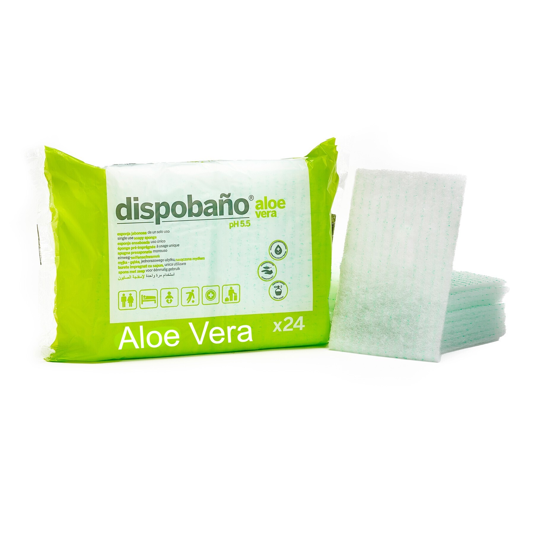 Ref. CV0104 Esponjas jabonosas de fibra Aloe Vera. Peso