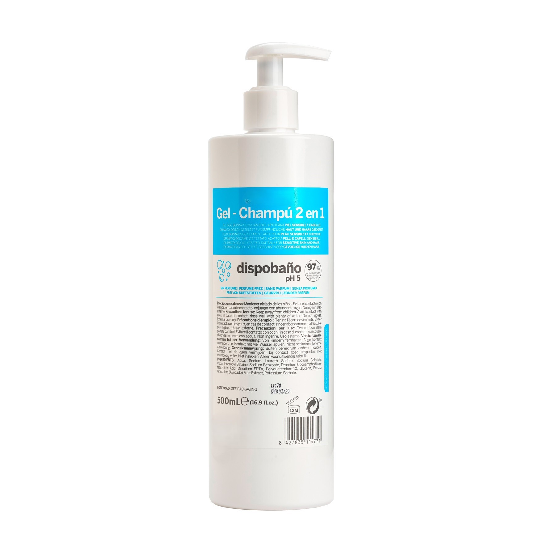 Ref. CV700C Dispobaño Gel-Shampoo