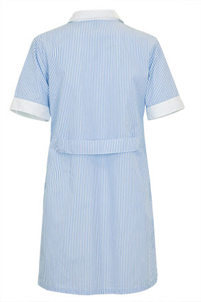 Ref. F1076 Bata de limpieza a rayas para mujer, manga corta. Foto 2