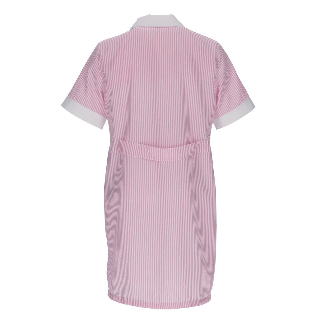 Ref. F1076 Bata de limpieza a rayas para mujer, manga corta. Foto 5