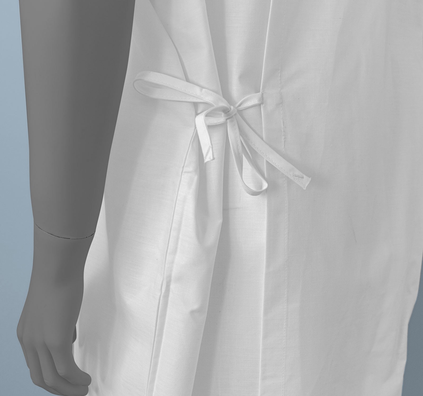 Ref. RT503 Bata paciente hospital Blanca. Foto 3