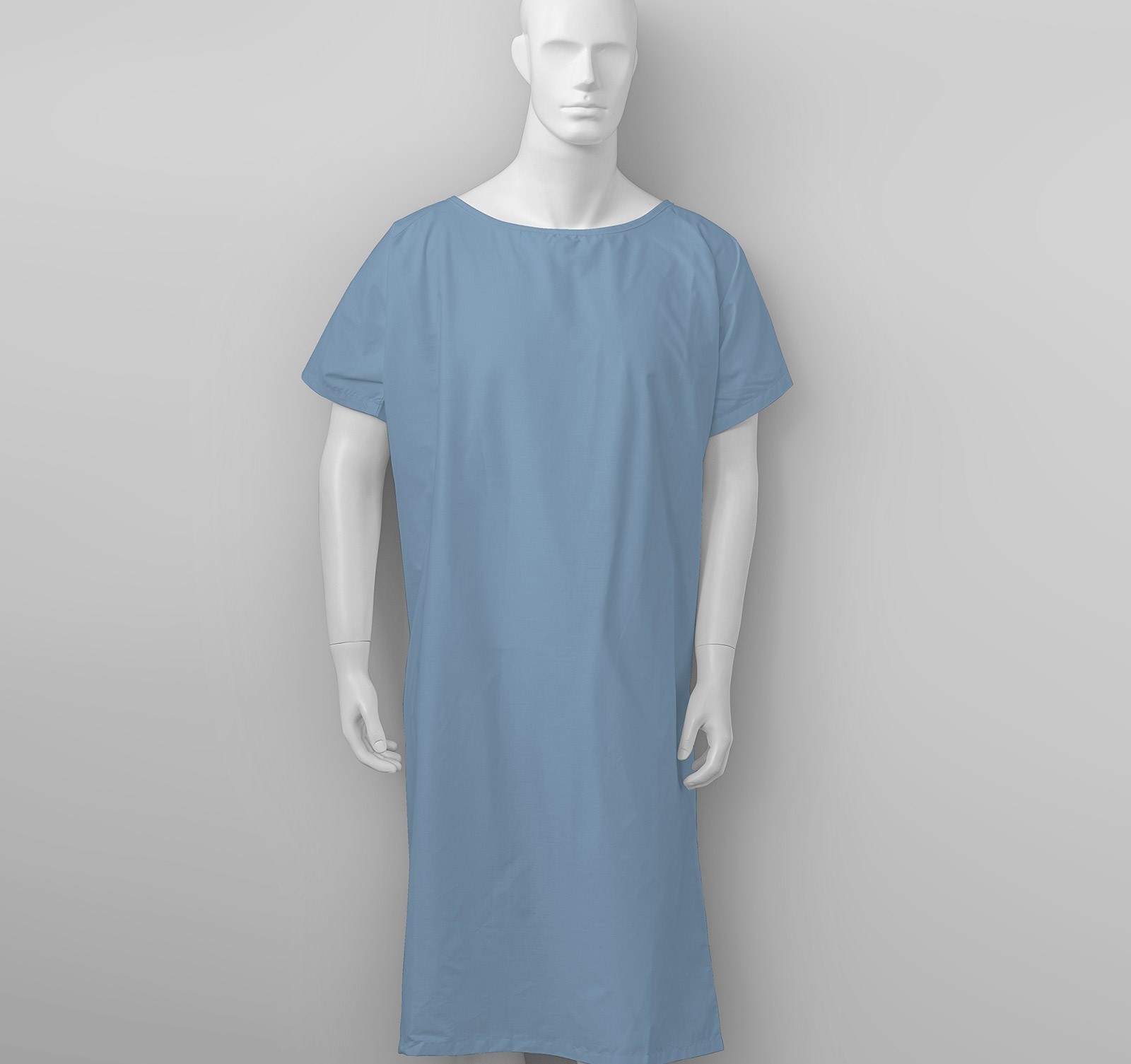 Ref. RT504 Bata paciente hospital Celeste