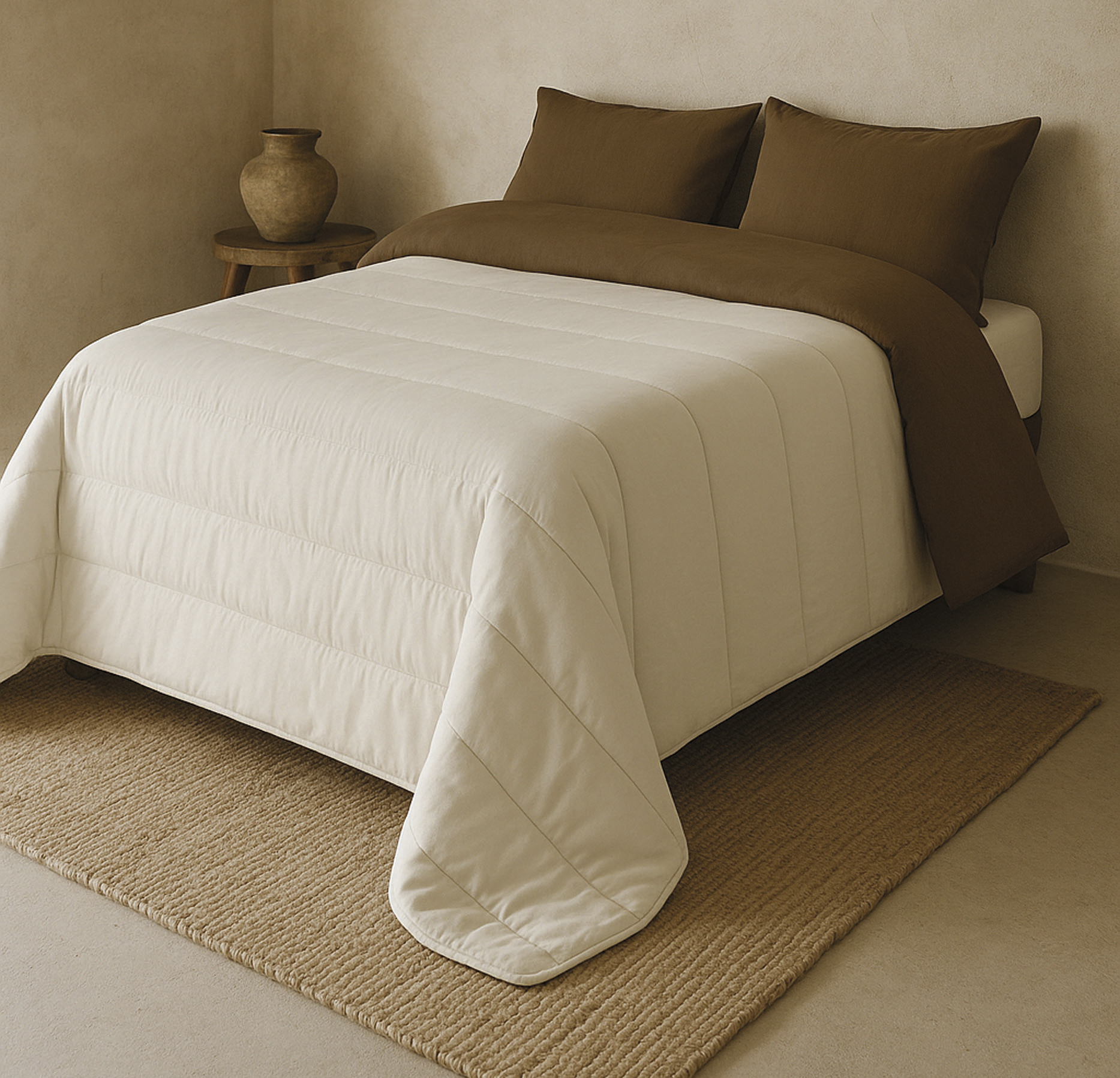 Ref. RT968. Colcha Bouti Bicolor Reversible 250 GR