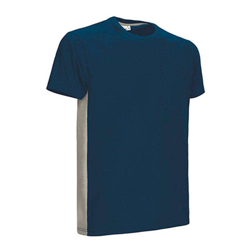 Ref. VA230T Camiseta de manga corta y bolsillo, diseño bicolor THUNDER. Foto 14