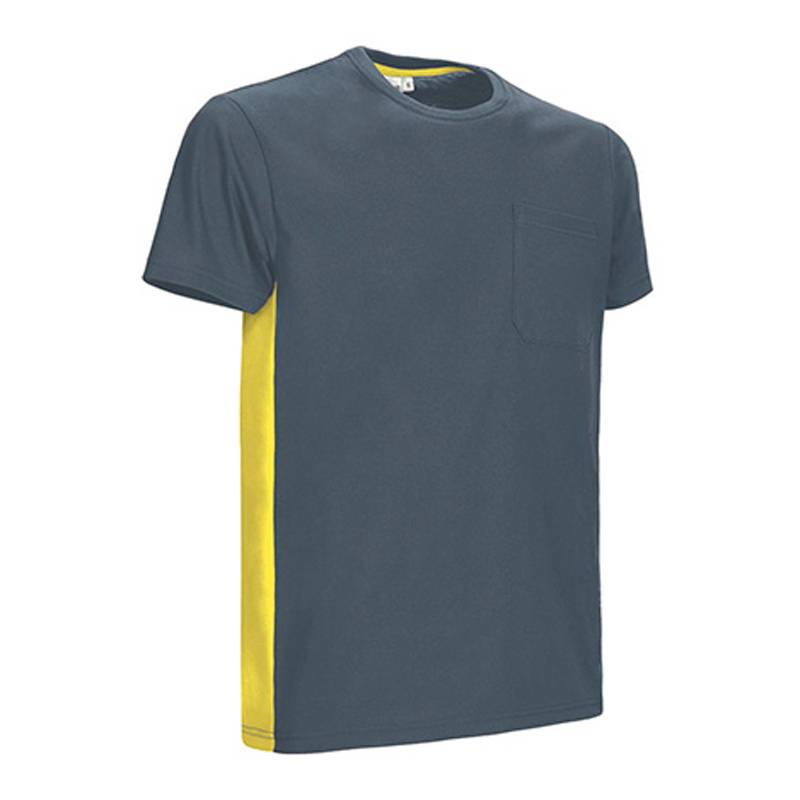 Ref. VA230T Camiseta de manga corta y bolsillo, diseño bicolor THUNDER. Foto 6