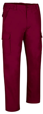 Ref. VA675R Pantalón de trabajo multibolsillos, varios colores ROBLE. granate caoba