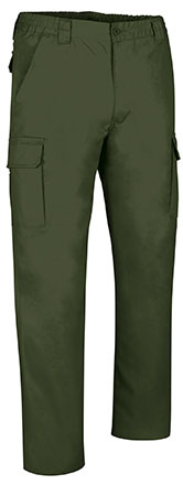 Ref. VA675R Pantalón de trabajo multibolsillos, varios colores ROBLE. verde militar