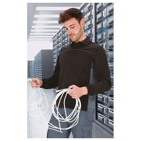 Ref. VA700T Polo manga larga y diseño bicolor THUNDER. Foto 1