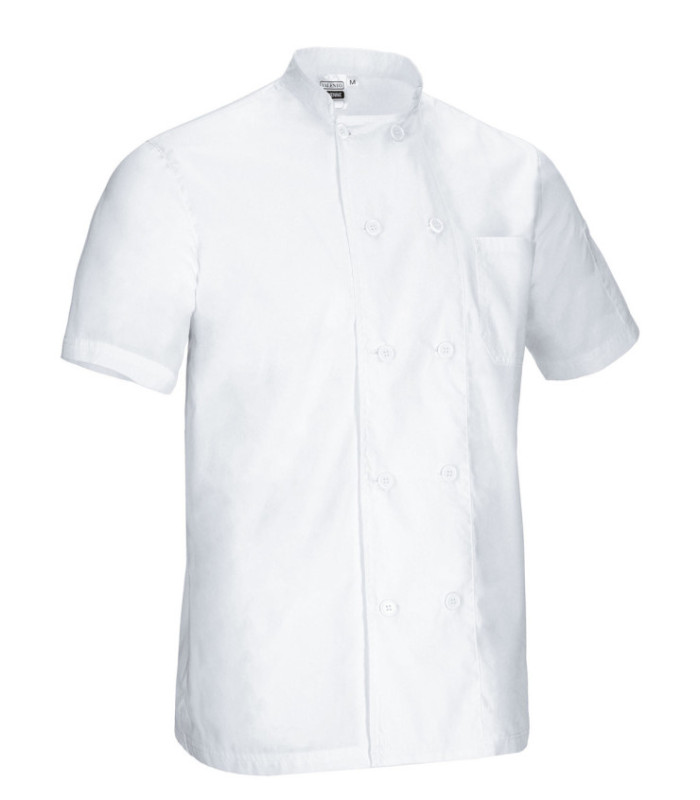 Ref. VA725 Chaqueta cocina manga corta blanco