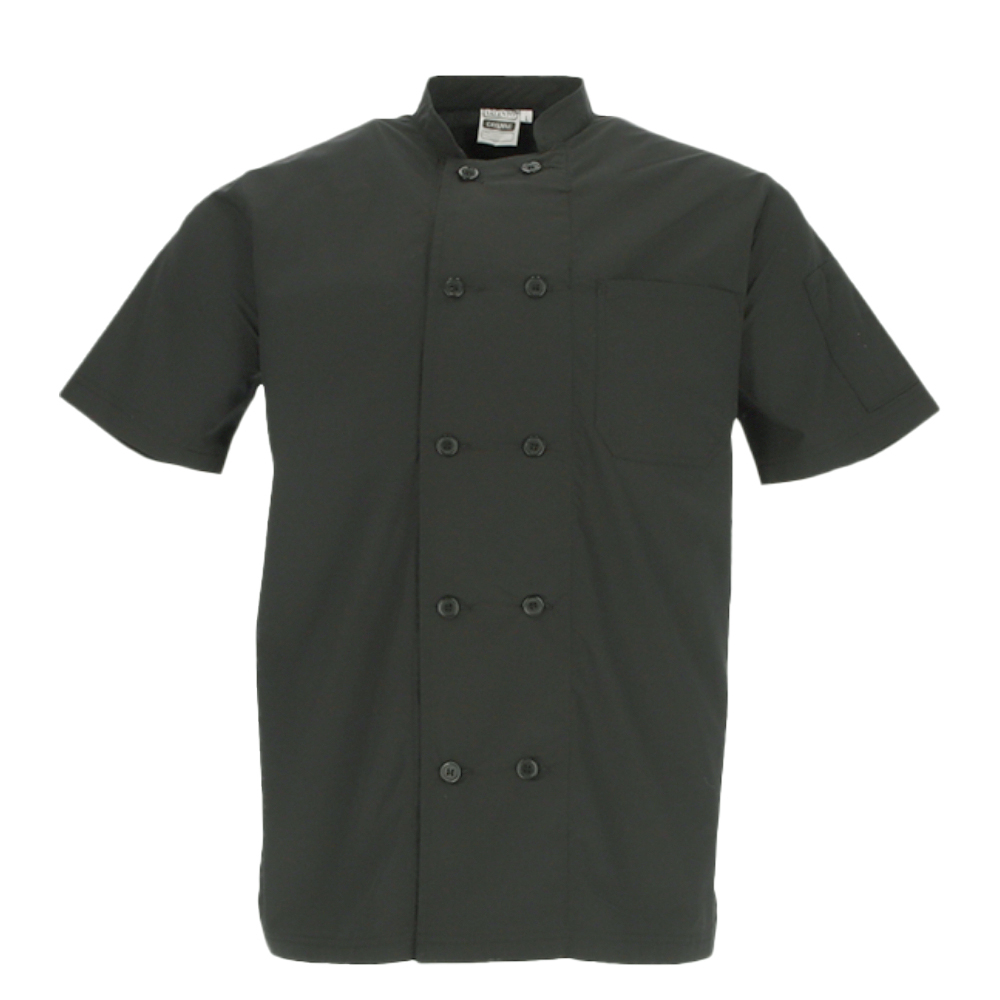 Ref. VA725 Chaqueta cocina manga corta negro 1
