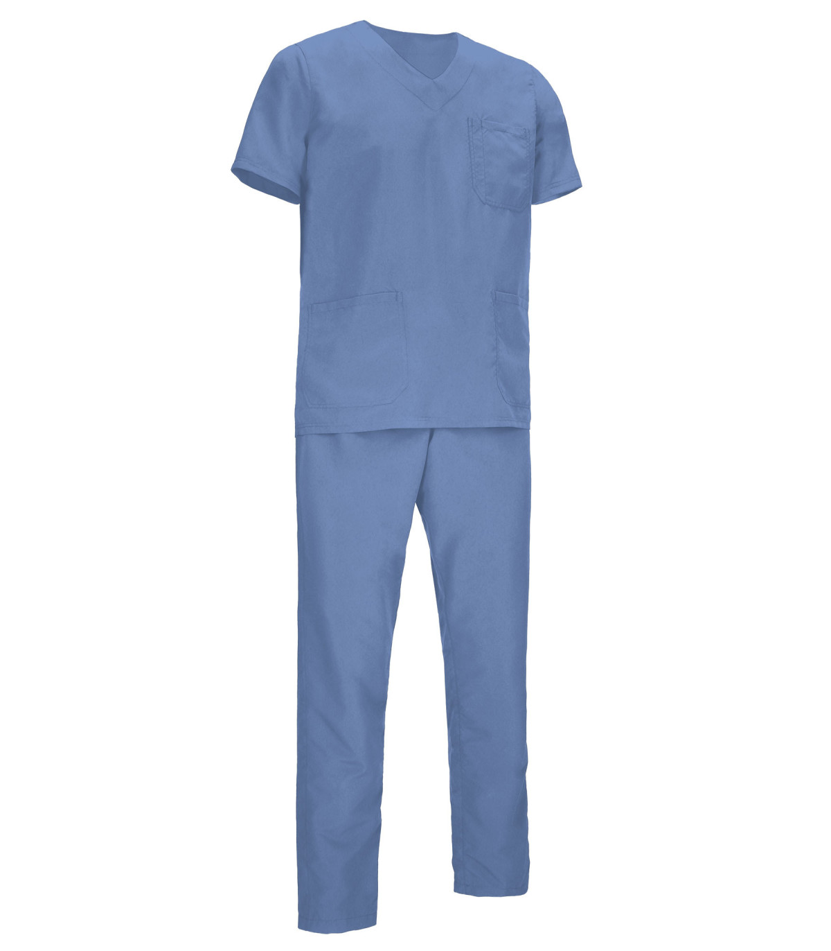 Ref. VA775U Pijama sanitario Microfibra transpirable. CELESTE