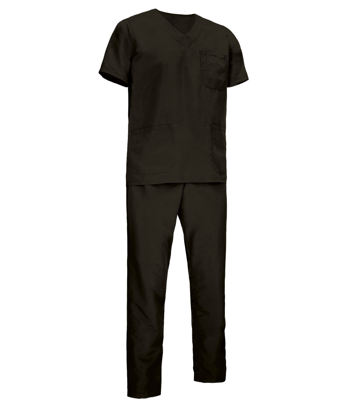 Ref. VA775U Pijama sanitario Microfibra transpirable. NEGRO
