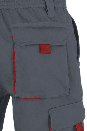 Ref. VA900T Pantalón de trabajo multibolsillos con diseño bicolor THUNDER. 001