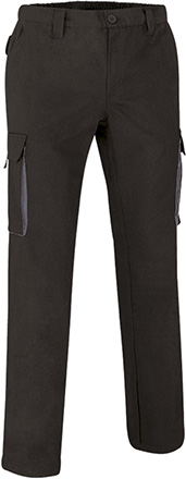 Ref. VA900T Pantalón de trabajo multibolsillos con diseño bicolor THUNDER. 20 negro-gris cemento