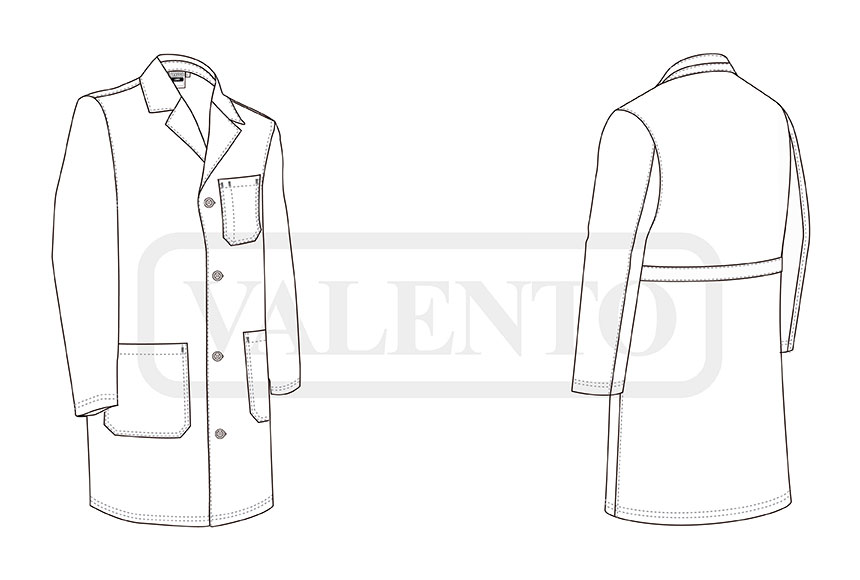 Ref. VA950D Bata manga larga Doctor. Foto 2