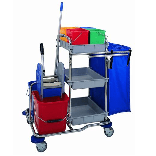 carro-limpieza-acero-inox-6cubos-prensa-mod560-mapulim